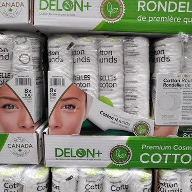 Image of Delon Premium 100% Cotton Rounds 800-Pack - 1 x 275 Grams